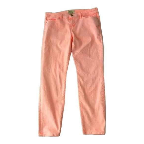 Current/Elliott Denim - CURRENT/ELLIOTT Skinny Ankle Jeans 80's Style Orange, Size 31 Size 12